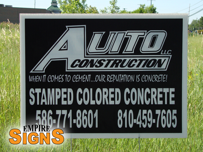One Color Yard Sign